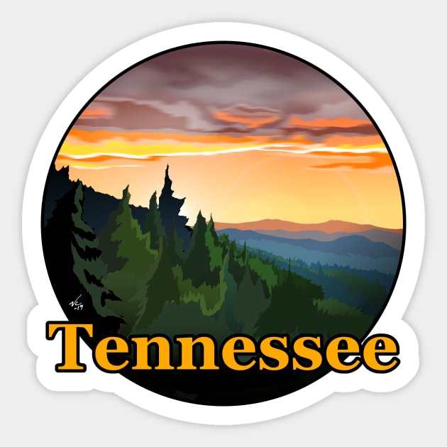 Tennessee Sticker by VanceCapleyArt1972